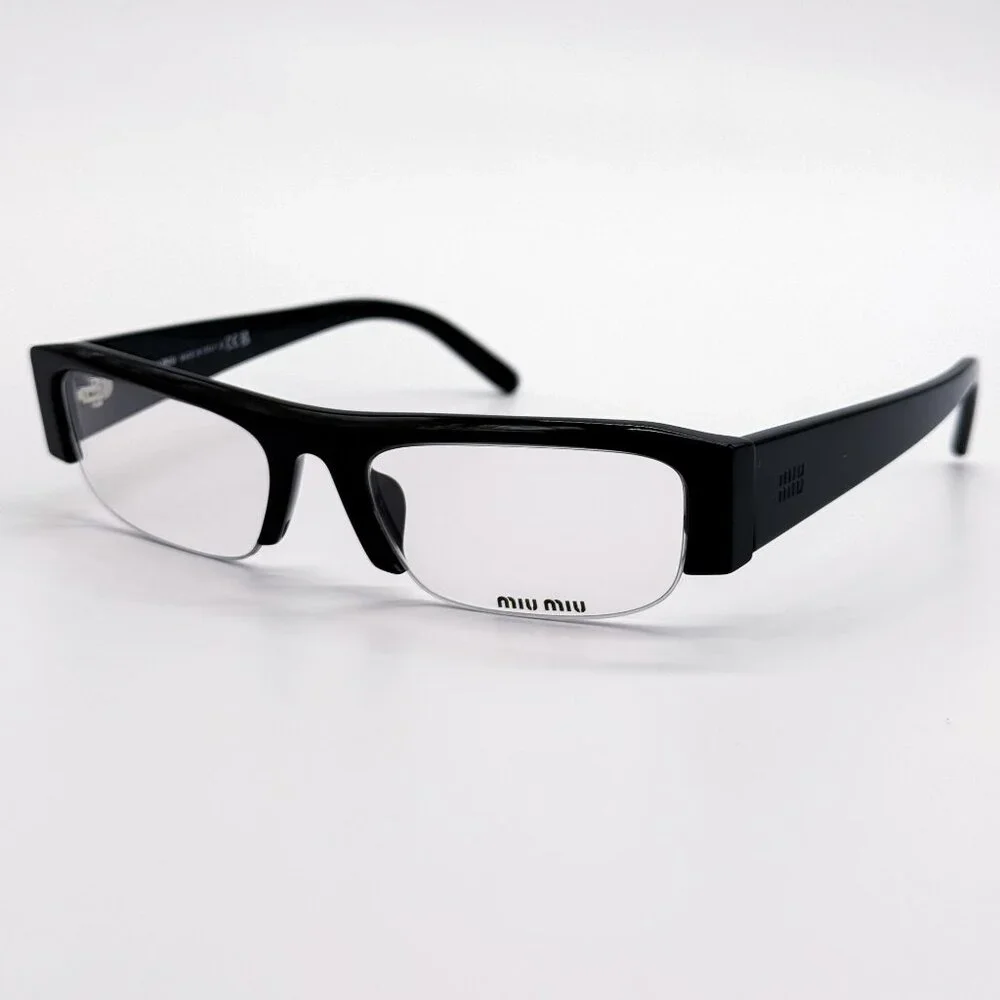 NEW MIU MIU EYEGLASSES MUB07S 16K08N BLACK WOMEN MU B07S SMU B07